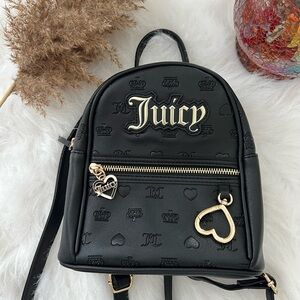Juicy Couture Black Backpack with Gold Accents